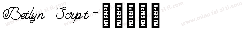 Betlyn Script字体转换